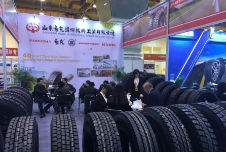 HAWK TYRE display major products in CTF(QINGDAO,CHINA)